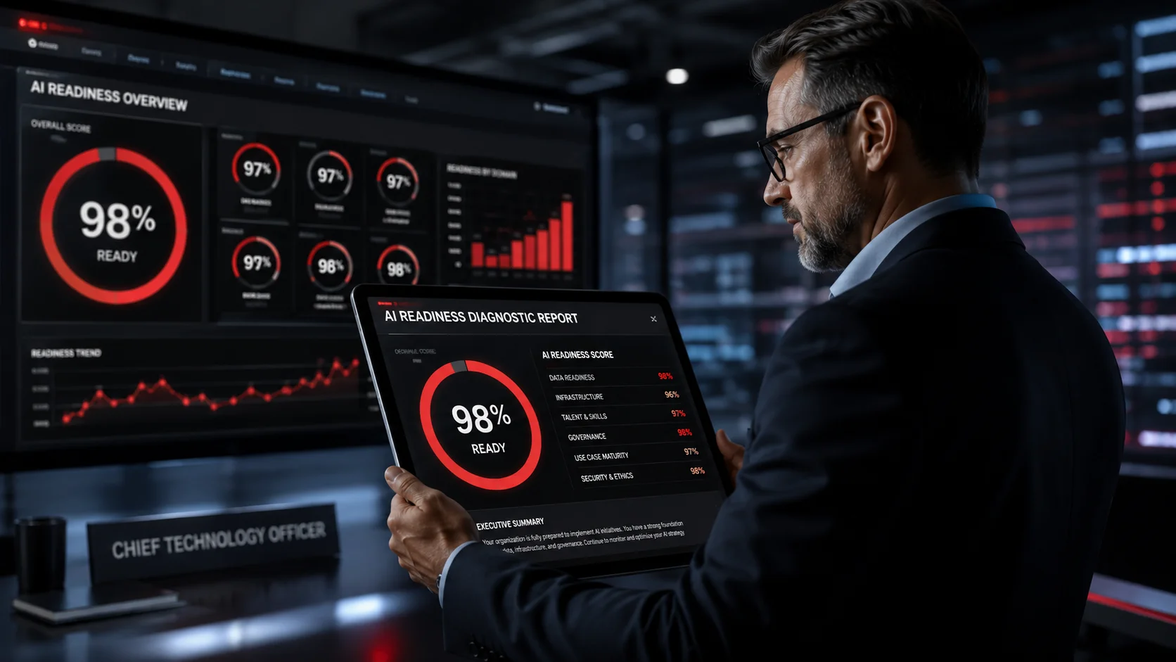 Illustrative chart representing operational efficiency improvements and opportunity mapping generated from a business AI Readiness Audit